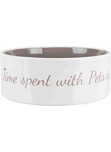 Trixie Pet's Home Ceramic Dog Bowl - TAUPE/1.4L