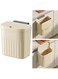 Qiccijoo Kitchen Hanging Trash Can with Lid,3.2 Gallon Waste Bin,Small Plastic Compost Bin for Counter Top or Under Sink Wall-Mounted Garbage Can for Bedroom,Bathroom,Cabinet,Car and Office(Yellow)