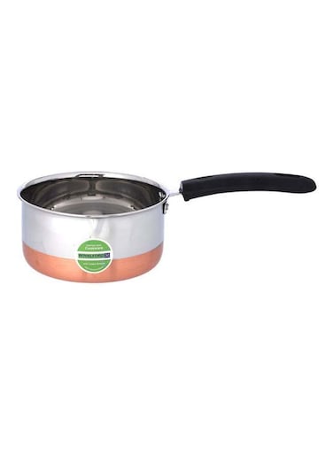 Copper Bottom Stainless Steel Saucepan Copper and Stainless Steel 17cm
