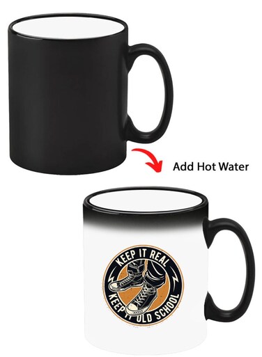 Color Changing Heat Sensitive Ceramic Mug, Image Revealed When HOT Liquid is Added! Old school