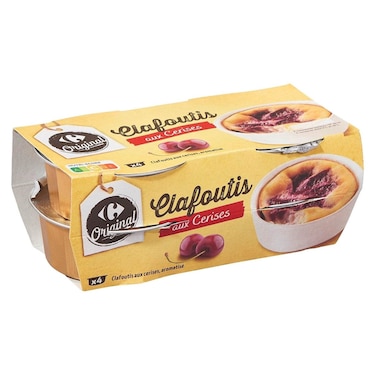 كارفور أوريجينال حلوى كلافوتي الكرز، 85 غرام، حزمة من 4