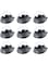 Aiwanto 100 Pcs Transparent Round Cake Boxes Plastic Dome Bakery Container for Mooncake Cheese (Black Tray)