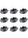Aiwanto 100 Pcs Transparent Round Cake Boxes Plastic Dome Bakery Container for Mooncake Cheese (Black Tray)