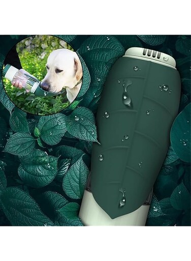 Pet Water Bottle, Dogs Water Bottle, Pet Water Dispenser Feeder Container for Walking, Puppy, Cats, Rabbbits and Other Small Animal Travel, Portable Water Dispenser for Cats &amp; Dogs (Green, Medium)