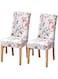 GHAKKE Pattern Stretch Chair Covers for Dining Room Set of 2/6,Printed Stretchable Dining Chair Slipcover Washable Removable for Kitchen,Hotel,Restaurant or Party,Ceremony (2 PCS)
