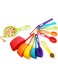 12 Piece Measuring Cups and Spoons Set, Colored Kitchen Measure Tools, Durable Nesting Cups and Spoons for Dry and Liquid, Dishwasher Safe