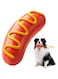 Joyzzz Dog Chew Toys, Indestructible Dog Toy with Safety Rubber Material, Large Dog Toys Can Make A Squeaking Sound, Tough Chew Toys for Dogs with Sausage Shape, for Aggressive-Chewers