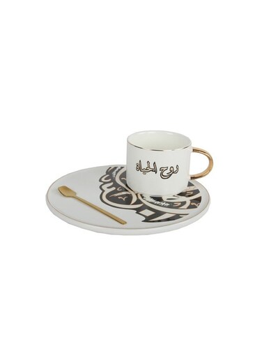 Restaurant Set Ceramic Cup &amp; Saucer With Spoon