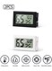 2 Pack Mini Hygrometer Indoor Humidity Meter, Mini Digital Thermometer Humidity Gauge Meter, Indoor Thermometer Hygrometer Monitor Fahrenheit for Reptile Thermostat, Jars Reptile, Fridge - White/Black