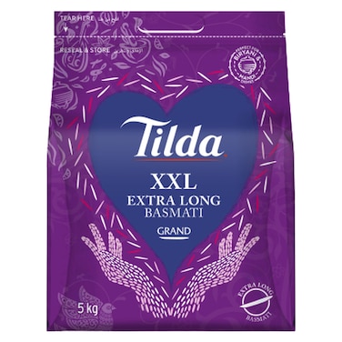 Tilda XXL Extra Long Grand Basmati Rice, 5kg