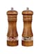 KASTWAVE Wooden Salt and Pepper Grinder Set - 2 Pack, 6.5 Inch Manual Mills with Adjustable Ceramic Rotor &amp; Acrylic Window for Easy Refilling