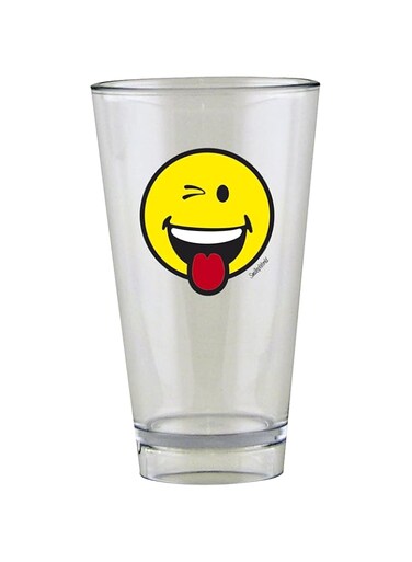 Zak Designs Smiley Glass Tumbler Wink
