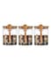 Glass Storage Jar with Bamboo Lids and bamboo Spoon,Set of 3 Airtight Food Jars Kitchen Food Storage Containers with Scoop For Serving Tea, Coffee, Flour, Sugar, Candy, Cookie, Spice 800ml