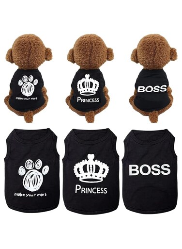 Cute Pet Clothes Summer Clothes Dog T-Shirt Chihuahua Clothes Summer Small Dog Cat Breathable Polyester Cat Vest Clothing(M)