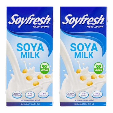 Soyfresh Soya Milk, 1L Pack of 2