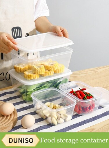 3 Pieces Of Food Storage Container, Refrigerator Fresh Keeping Box, Kitchen Sealed Box, Leak Proof And Durable, Stackable, Suitable For Work, School, And Travel