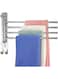 Excefore Swivel Towel Rack for Bathroom, 14inch 4 Arm Swing Out Towel Rack Wall Mounted SUS304 Stainless Steel Space Saving Towel Rack, Towel Racks for Bathroom, Kitchen