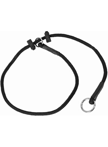 DINGO GEAR WWW.DINGOGEAR.COM 1977 Dog Choke Collar Handmade of Strong Cord with 2 Limiters Waterproof Choker for K9 Training IGP Agitation Bite Work Obedience Black L S04049
