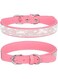 Bling Dog Collars for Large Dogs Diamond Fancy Crystal Glitter Pretty Rhinestone Puppy Collars for Small Medium Large Breed Pet Dogs Cats Kitten (Pink, L)