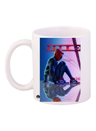 Boy Printed Coffee Mug White/Blue/Purple