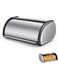 Bolivia's Bread Box for Kitchen, Stainless Steel Bread Box, Roll up Top Lid Bread Box for Kitchen Countertop, Metal Large Bread Box for Homemade Cake Buns Pastries Cookies (34&times; 23&times; 14.5cm)