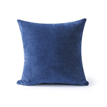 Home Milano Textured Filled Cushion with Down Alternative Filling Ultimate Comfort for Decorative Cushion Bed, Couch, Sofa and Supportive Use, Premium Square Pillow 48x48cm - Navy, 1 Piece