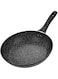 Royalford Smart Fry Pan RF11872 with Durable Granite Coating, Forged Aluminium Non-Stick Frying Pan Induction Hob Egg Omelet Pan   Saute Pan with 5-Layer Construction &amp; Cool Touch Handle, 28cm, Black