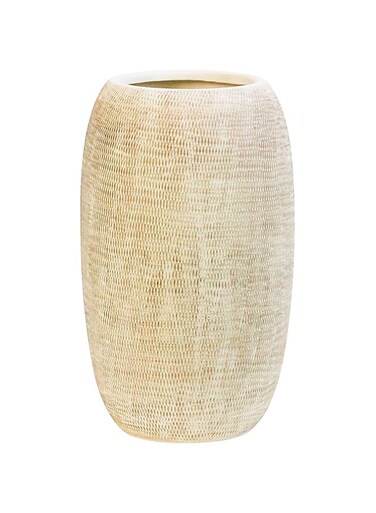 Olly &amp; Rose Athena Vase - Large Flower Vase - Aged Off-White Ceramic Vases Patterned