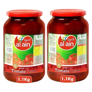 Al Ain Tomato Paste Jar, 1.1kg Pack of 2