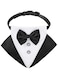 GTVGJH Formal Dog Tuxedo Bandana Dog Wedding Bandana Dog Collar with Bow Tie and Neck Tie Designs Adjustable Black Collar Formal Tux Dog Bowtie Adjustable Neckerchief