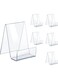 XBLDS 6 Pack Acrylic Book Stand, Clear Easel Stand for Display, Book Display Holder, Display Stand for Album, CD, Magazine, Postcard, Picture, Plate, Artworks, Phone, Tablet (6 Packs)
