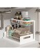 Sink Organizer, Pull Out Cabinet Organizer 2 Tier Slide Out Sink Shelf Cabinet Storage Shelves, Under Sink Storage for Kitchen Bathroom Cabinet, White, 1 Pack