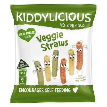 Kiddylicious Veggie Straws, 9 Months+, 12g