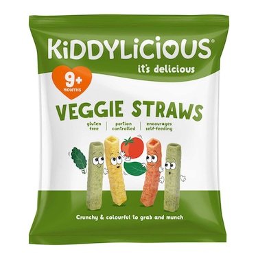 Kiddylicious Veggie Straws , Delicious Snacks for babies , Suitable for 9+ Months , 12g