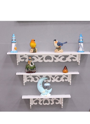 Floating Shelves 3pcs Bedroom Bathroom Living Room Storage Holder Display Rack PVC Home Decoration Wall Mount Shelf
