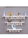 Floating Shelves 3pcs Bedroom Bathroom Living Room Storage Holder Display Rack PVC Home Decoration Wall Mount Shelf