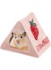 SUSOO Large Ceramic Hamster Hideout with Cute Strawberry Design, Four seasons Universal Hamster House for Small Animals, Easy to Clean Guinea Pig Hide Bed for Hamster Cage Accessories and Dwarf Toys