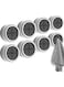 ALMEKAQUZ Towel Holder, 8 Pack Self Adhesive Wall Dish Towel Hook, Round Wall Mount Towel Holder for Bathroom, Kitchen and Home, Wall, Cabinet, Garage, No Drilling Required