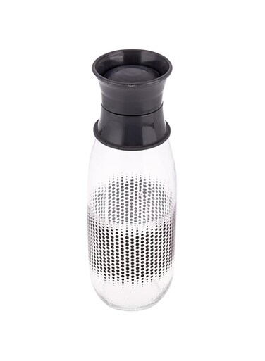 AKDC Glass Bottle L(9CM) XW(9CM) XH(26CM) Clear, black