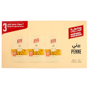 Emirates Macaroni Penne 400g, Pack of 3