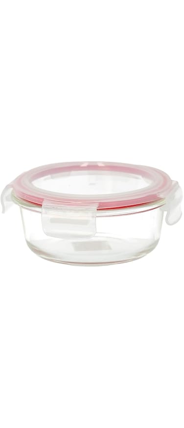 Delcasa Brs Round Glass Airtight Container, 0.4 Liter, DC1431