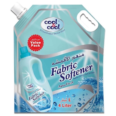 Cool &amp; Cool Fabric Softener Aqua Fresh, 4L