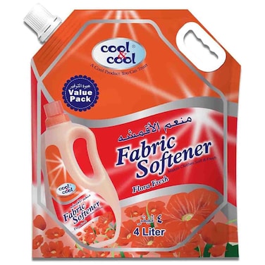 Cool &amp; Cool Fabric Softener Flora Fresh, 4L