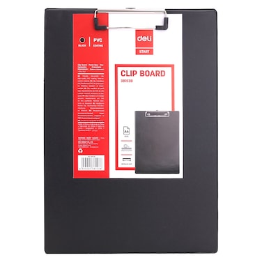 Deli Start Clip Board Black A4