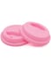 NanTun Silicone Drinking Lid Spill-Proof Cup Lids Reusable Coffee Mug Lids Coffee Cup Covers 2 Pcs - Pink