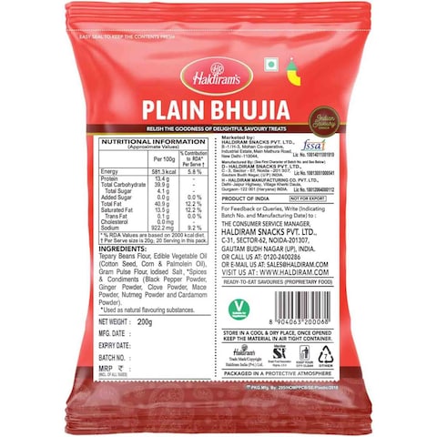 Haldiram&#39;s Plain Bhujia Snacks, 200g