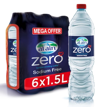 Al Ain Zero Sodium Free Drinking Water 1.5L Pack of 6