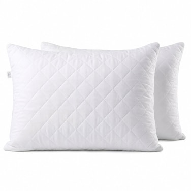 White Quilted Bed Pillow