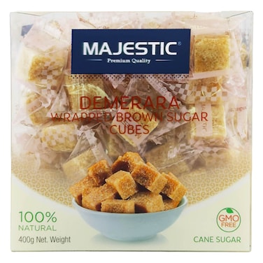 Majestic Wrapped Brown Sugar Cubes, 400g