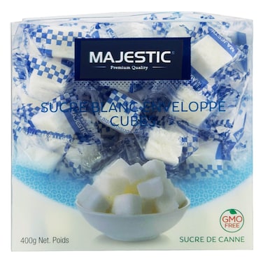Majestic Wrapped White Sugar Cubes, 400g